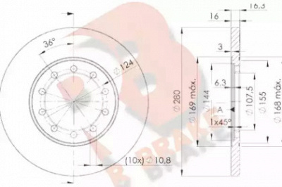 R BRAKE 78rbd25631 -  Тормозной диск